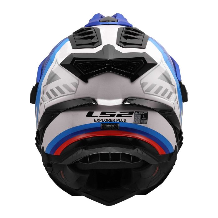 Casco Adventure Ls2 Mx701 Explorer Hexa 06 White Blue Red