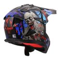 Casco Cross Ls2 Mx708 Fast II Zombie II 06 Black Red Blue