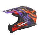 Casco Cross Ls2 Mx708 Fast II Grotesk 06 Purple Orange