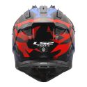 Casco Cross Ls2 Mx708 Fast II Grotesk 06 White Blue Red
