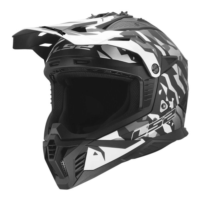 Casco Cross Ls2 Mx708 Fast II Grotesk 06 Black Grey