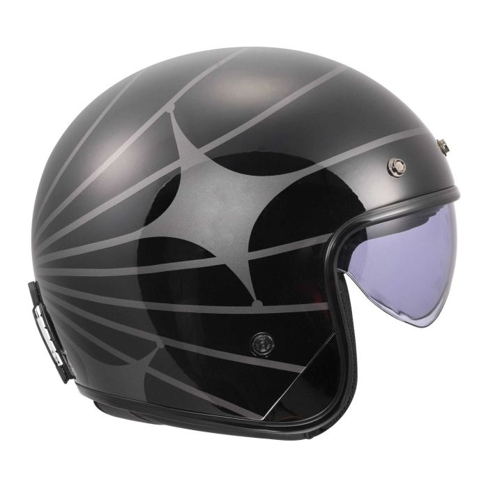 Casco Jet Ls2 Of601 Bob II Cosmic 06 Black Grey
