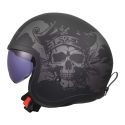 Casco Jet Ls2 Of599 Spitfire II Willy 06 Black Grey