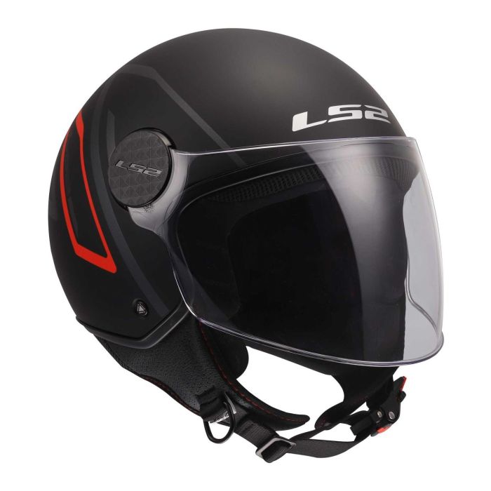 Casco Jet Ls2 Of558 Sphere Lux II Minim 06 Black Red