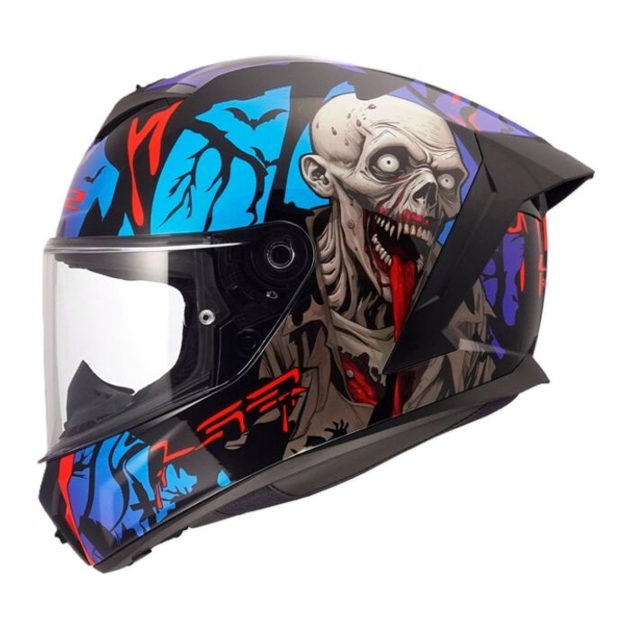 Casco Integrale Ls2 Ff820 Rapid III Zombie II Black Red Blue