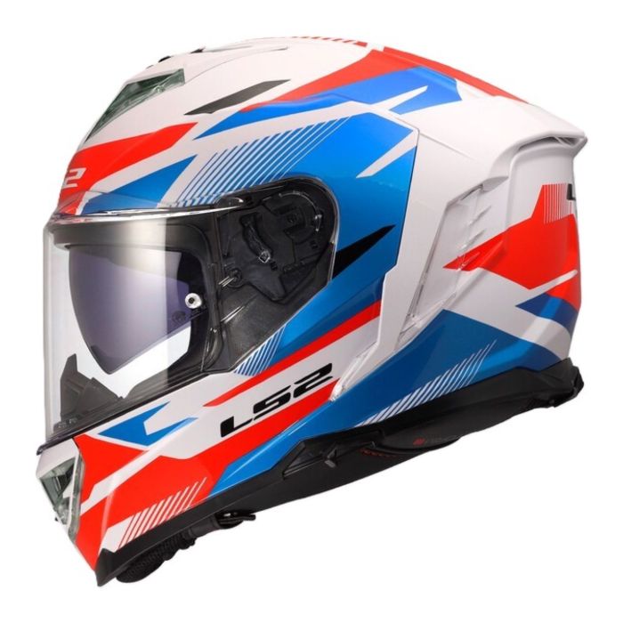 Casco Integrale Ls2 Ff818 Storm III Komai White Blue Red