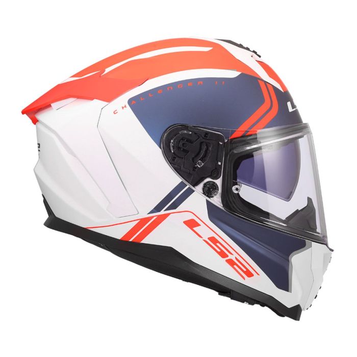 Casco Integrale Ls2 Ff817 Challenger II Titan White Blue Red