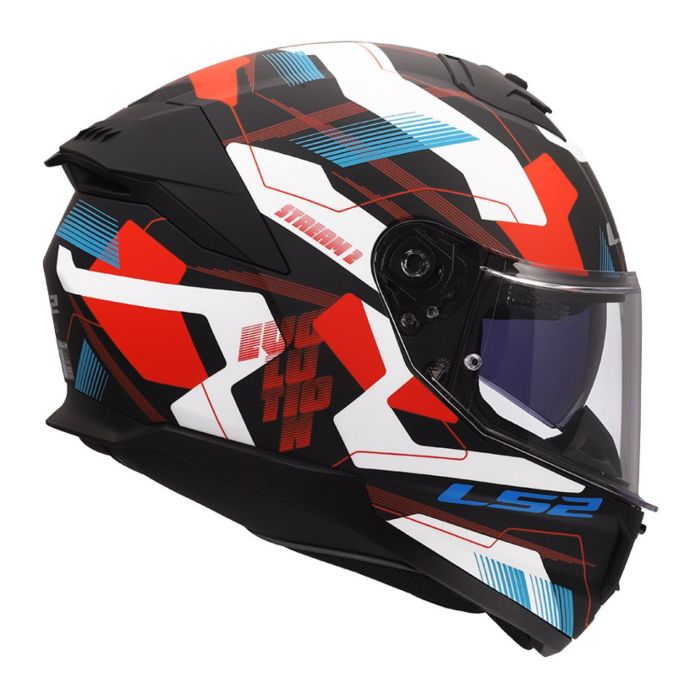 Casco Integrale Ls2 Ff808 Stream II Mika 06 White Blue Red