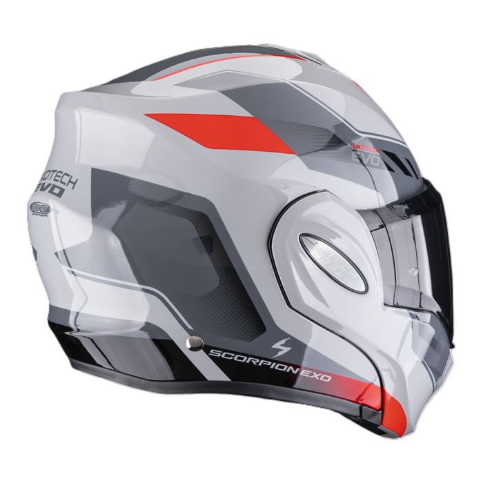 Casco Ribaltabile Scorpion Exo-tech Evo Socius Grigio Rosso