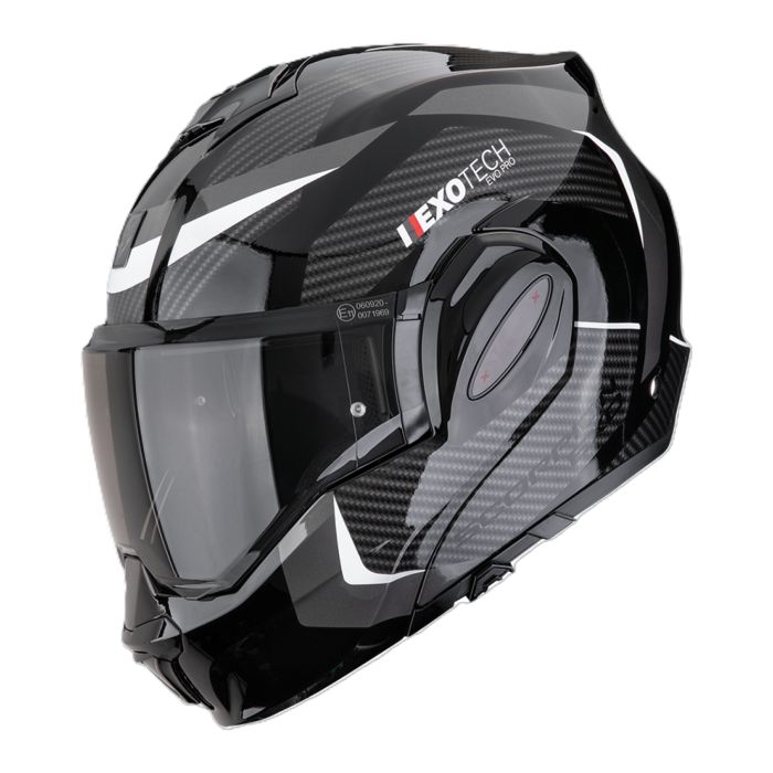 Casco Ribaltabile Scorpion Exo-tech Evo Pro Acuti Nero Argento