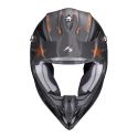Casco Motocross Scorpion Vx-16 Evo Air Patriot Argento Nero Rame