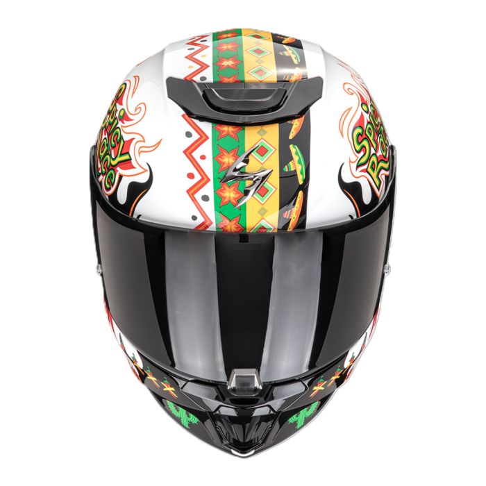 Casco Bambino Scorpion Exo-jnr Air Yucatan Bianco Arancio Nero