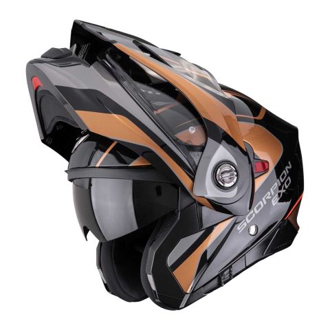 Casco Modulare Scorpion Adx-2 Kamps Nero Rame