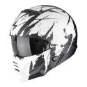 Casco Modulabile Scorpion Exo-combat II Marauder Nero Opaco Bianco