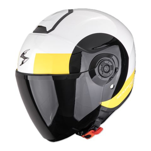 Casco Jet Scorpion Exo-city II Sheer Bianco Nero Giallo
