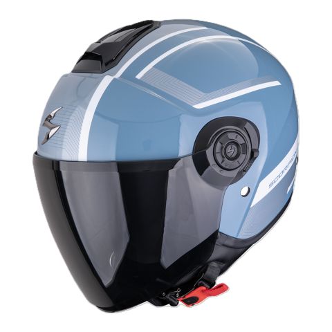 Casco Jet Scorpion Exo-city II Cosmos Blu Argento