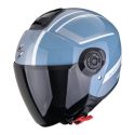 Casco Jet Scorpion Exo-city II Cosmos Blu Argento