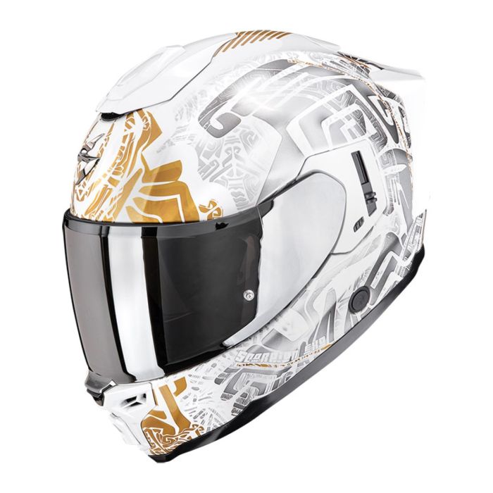 Casco Integrale Scorpion Exo-1500 Air Apus Bianco Perla Grigio