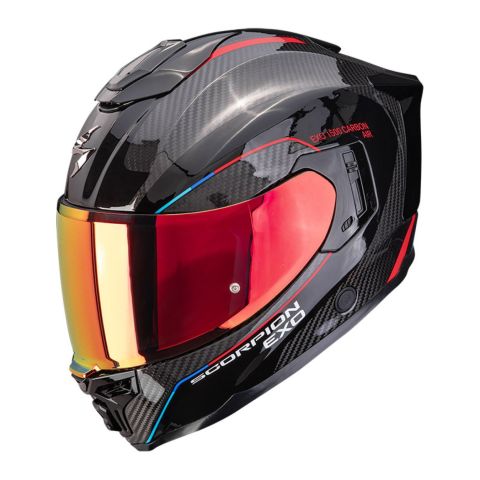 Casco Integrale Scorpion Exo-1500 Carbon Air Mundi Nero Rosso