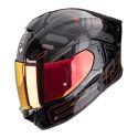Casco Integrale Scorpion Exo-530 Air Fond Metallo Nero Rosso