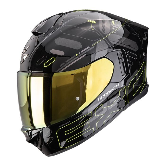 Casco Integrale Scorpion Exo-530 Air Fond Nero Giallo Neon