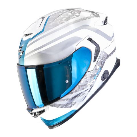 Casco Integrale Scorpion Exo-gt Sp Air Arten Bianco Blu