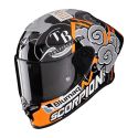 Casco Integrale Scorpion Exo-r1 Evo Air Fim Racing 1 Replica Nero Arancio