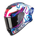 Casco Integrale Scorpion Exo-r1 Evo II Air Cornering Bianco Blu Rosa