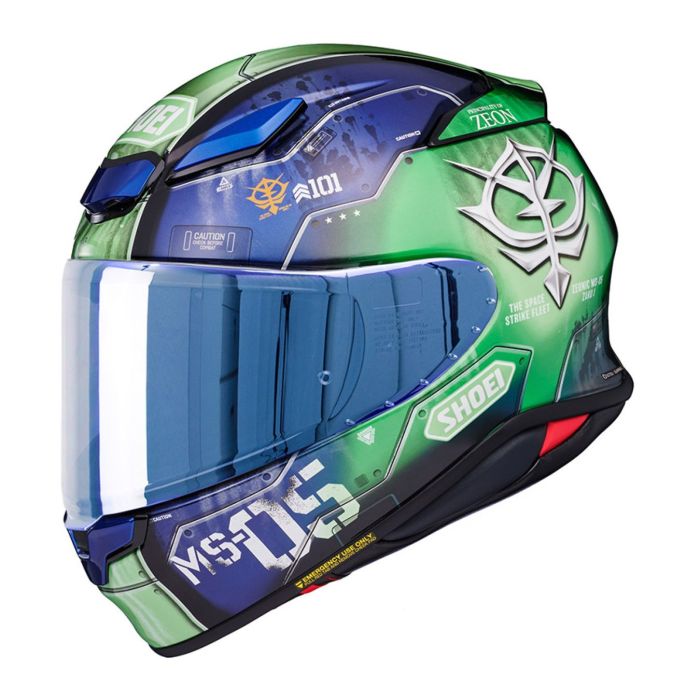 Casco Integrale ShoeiNxr2 Ms-05 Zaku I TC11 Verde Blu
