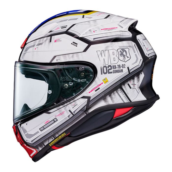 Casco Integrale ShoeiNxr2 Rx-78 Gundam TC10 Bianco Blu Rosso