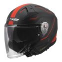 Casco Jet Ls2 Of603 Infinity II Veyron 06 Black Grey Red