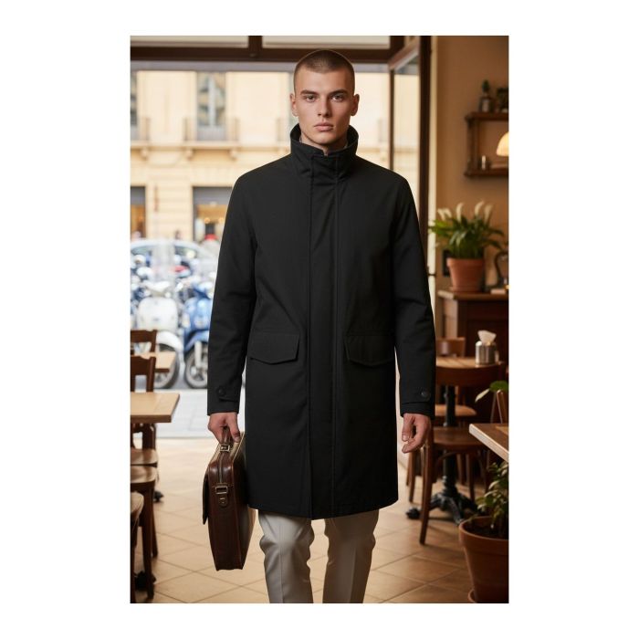 Giacca 7/8 Ixs Laminata Citta' Protezioni e Impermeabile Nero