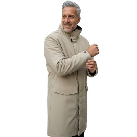 7/8 Ixs Laminierte City-Jacke und Regenmantel beige