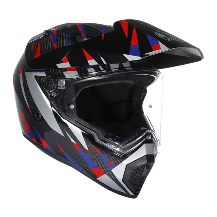 Casco Agv Ax9 E2206 Steppa Carbon/red/blue