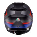Casco Agv K3 E2206 Striga Matt Black/blue/red