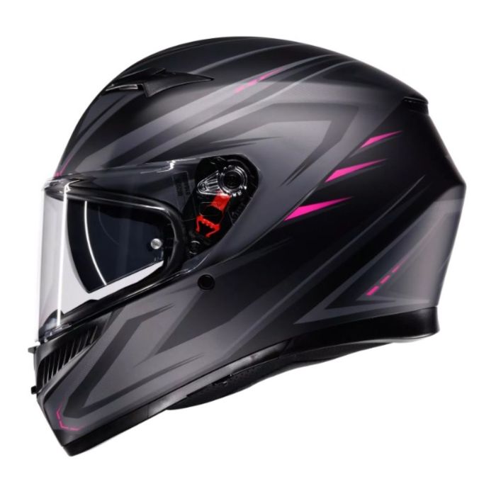 Casco Integrale Agv K3 E2206 Mplk Syth Matt Black/pink