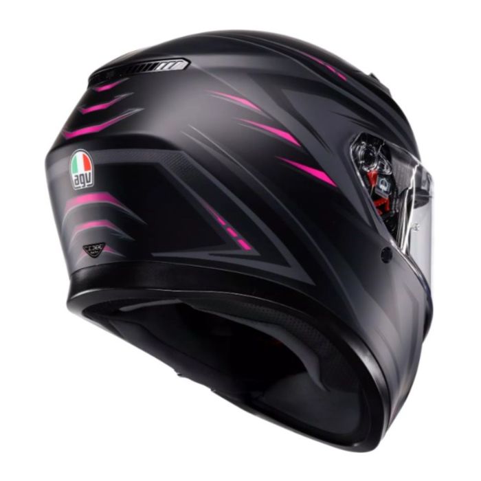 Casco Integrale Agv K3 E2206 Mplk Syth Matt Black/pink