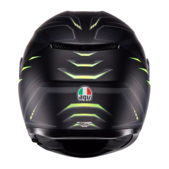 Casco Integrale Agv K3 E2206 Mplk Syth Matt Black/yellow Fl