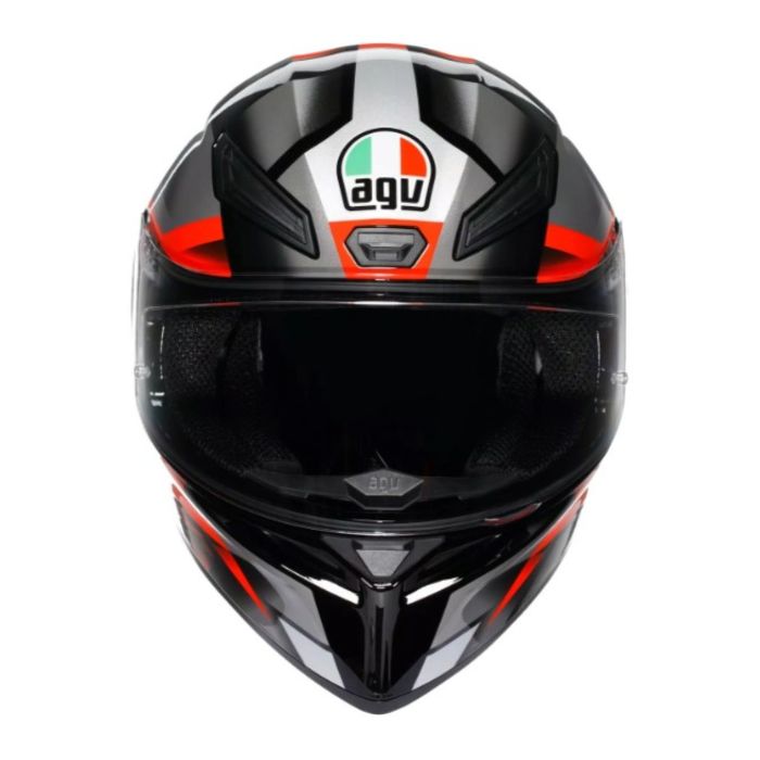 Casco Integrale Agv K1 S E2206 Graphic Fastlap Black/grey/r