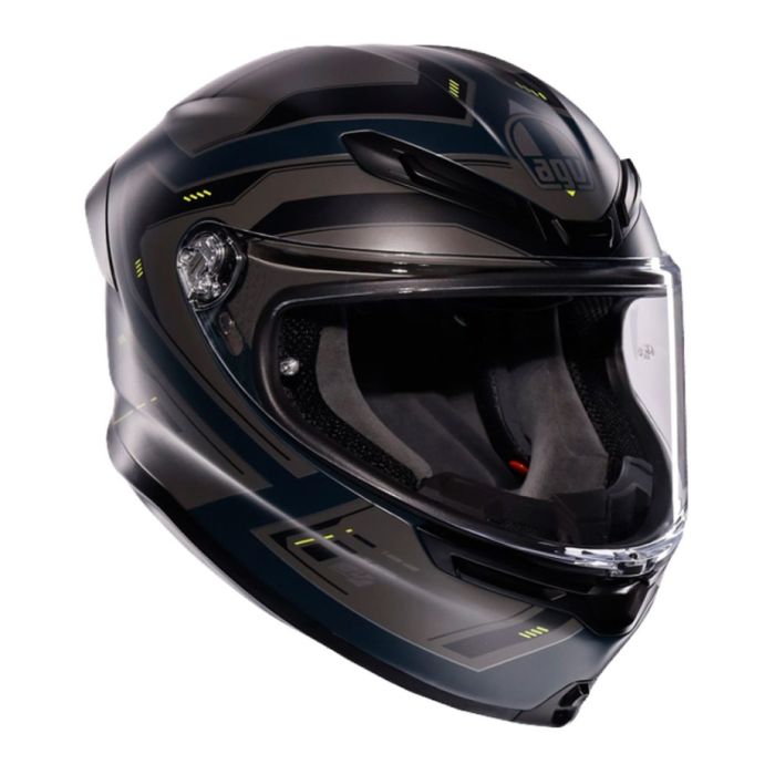 Casco Integrale Agv K6 S E2206 Mplk Graphic Enhance Matt Grey/ye