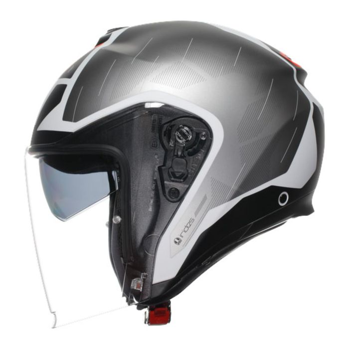 Casco Agv Irides E2206 Trieste Matt Black/white/red