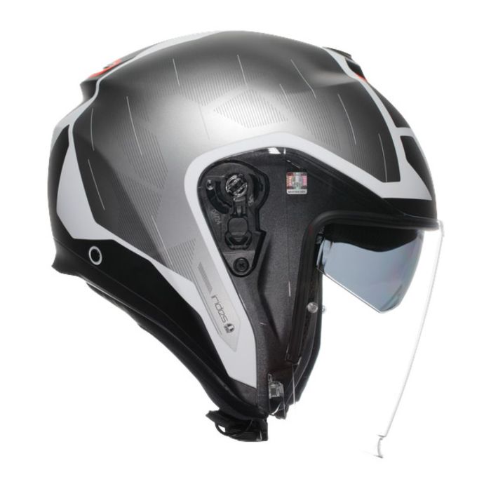 Casco Agv Irides E2206 Trieste Matt Black/white/red
