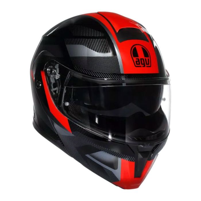 Casco Agv Streetmodular Ledro E2206 Mplk Black/red
