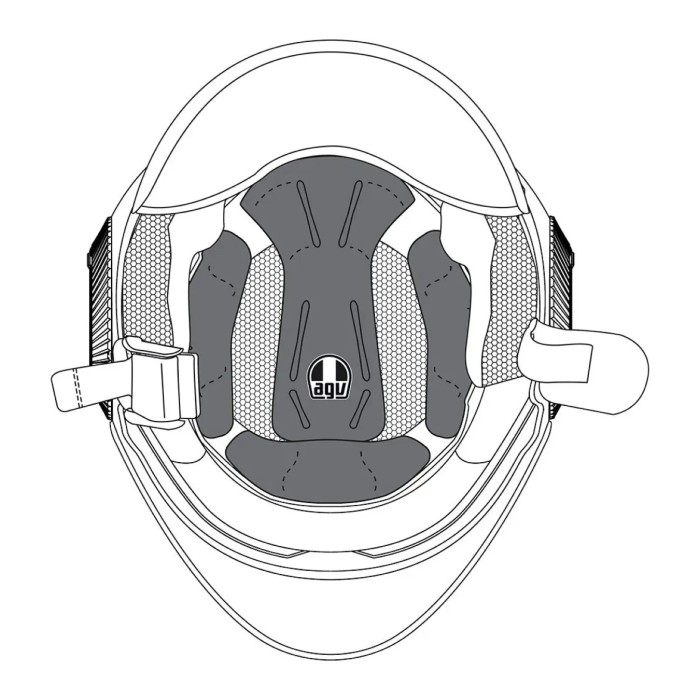 Agv Cuffia Interna Orbyt Grey/black