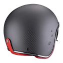 Casco Jet Scorpion Belfast Carbon Evo Nero Opaco Rosso