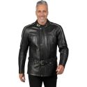 Veste Fender Jofama Leather Cuir de style britannique Cinta et imperméable à l’eau noir