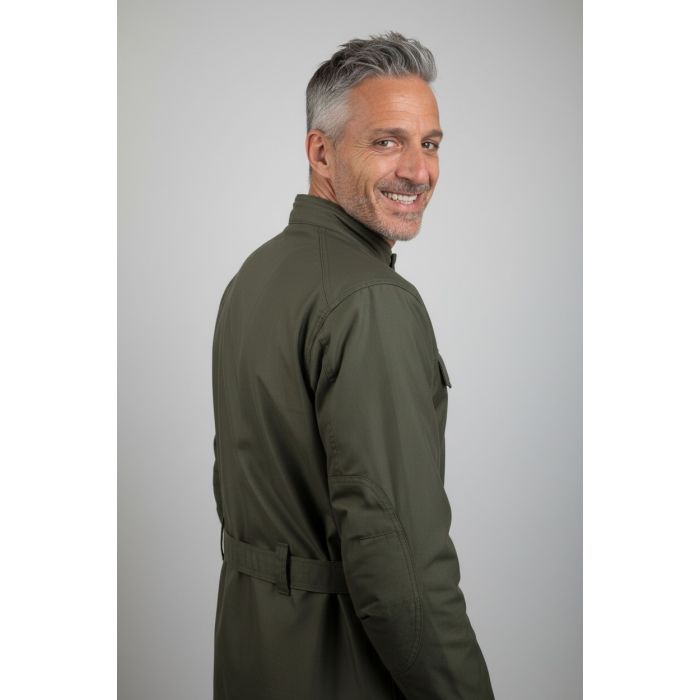 Chaqueta Ixs tartán verde oliva