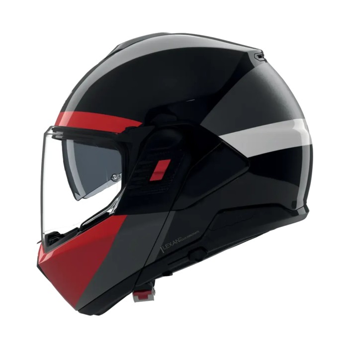Casco Nolan N120-1 Blocco Nero Antracite Rosso