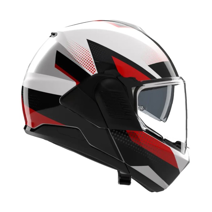 Casco Nolan N120-1 Ciclone Bianco Nero Rosso