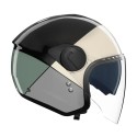 Casco Nolan N20-2 Visor Blocco Nero Avorio Verde An